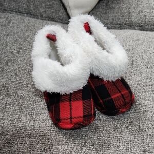Carter's White Baby Booties with Faux Fur